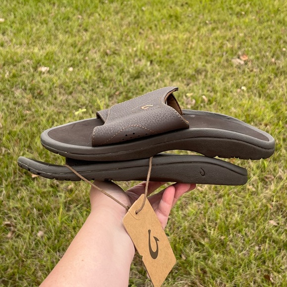 NWT Olukai Mens Nalu Slide Sandals Size 8 in Color Java - Picture 6 of 11